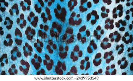 Jaguar skin pattern background. Pantera fur big cat surface in blue tone. blue color skin pattern, animal skin, leather, best suited for print, fashion, garment and clothings, carpet