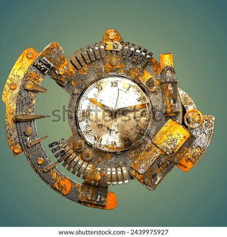 Isolated steampunk clock royalty best picture 