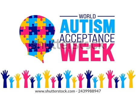April is World Autism Acceptance Week background template. Royalty-Free Stock Photo #2439988947