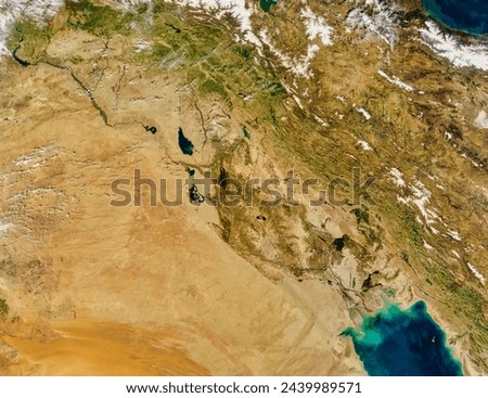 Oil fires in Iraq. . Elements of this image furnished by NASA.