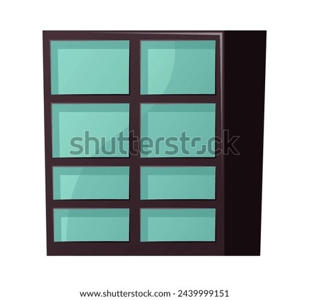 Image of office furniture. This illustration shows elegant office furniture that combines whimsical elements with practicality on a white background. Vector illustration.