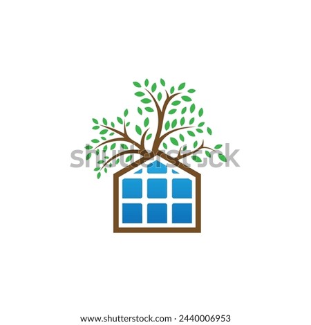 Solar home save energy power and natural electricity. Recycling energy technology for earth green environmental conservation. Vector illustration