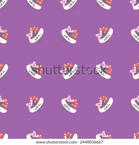 seamless pattern flowers with patches, patches