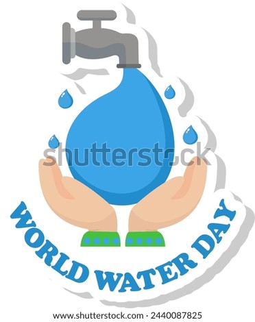 Vector artwork celebrating World Water Day, highlighting the importance of preserving Earth's precious water sources. A powerful visual cue to inspire global action for sustainability.