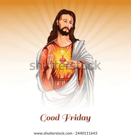 	
Good friday with jesus christ the son of god card background