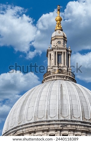 LONDONUK - MARCH 21 : Close up View of St Pauls Cathedral in London on March 21, 2018. Unidentified People. Royalty-Free Stock Photo #2440118389