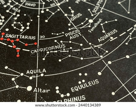Star Map showing the Zodiac sign Capricornus