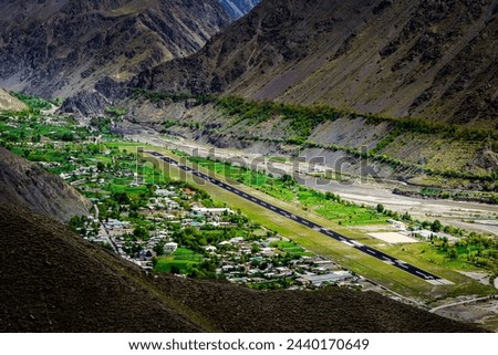 Beautiful natural landscape ethereal vast mountain landscape. Scenic view of Hindu kush mountains, chitral pakistan.