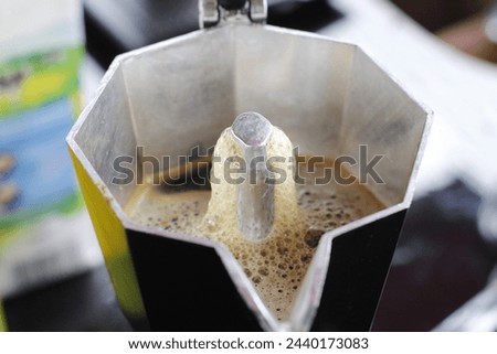Americano itself comes from Italy and emerged due to the presence of American soldiers who settled in Italy. As is known, Italians generally enjoy coffee in the form of espresso. Meanwhile, the Americ Royalty-Free Stock Photo #2440173083