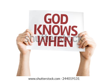 God Knows When card isolated on white background