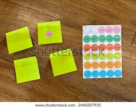Fun hands-on Activity to Teach Reading Tricky Words Phonics Royalty-Free Stock Photo #2440207935
