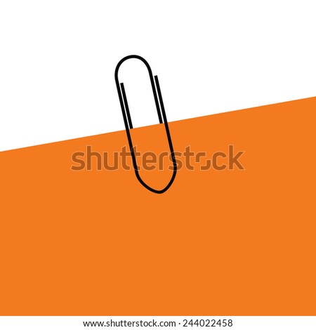 paperclip color vector illustration