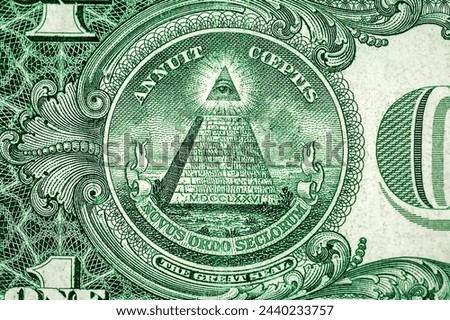 Pyramid on One Dollar Bill as a texture