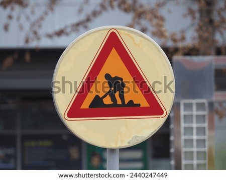 Various traffic sign on the road