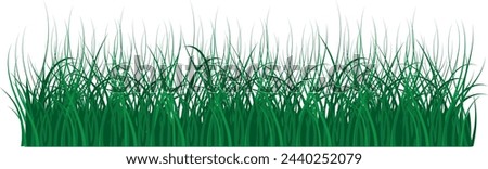 Bright green realistic grass on a transparent background for your creativity.