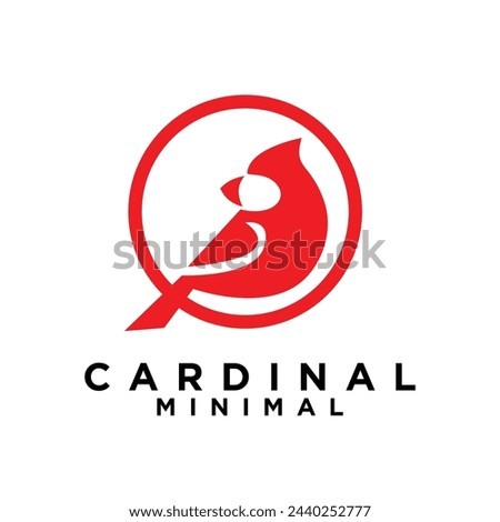cardinal bird logo icon vector illustration template design