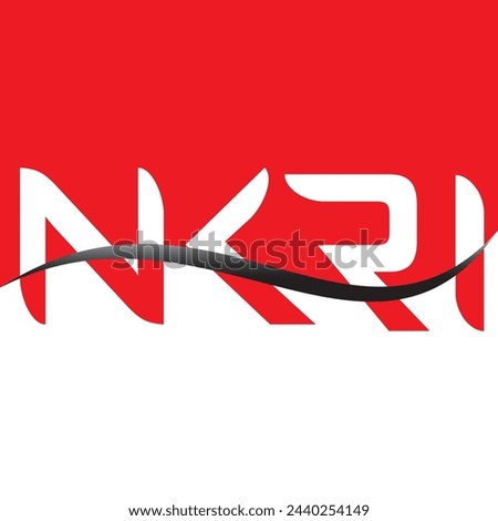 Vector that says NKRI with the concept of being divided