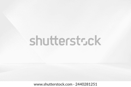 White wall room interior studio background with soft light and floor perspective well display product and text on free space, Backdrop Background, Image  