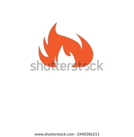 fire flame minimalist logo or clip art