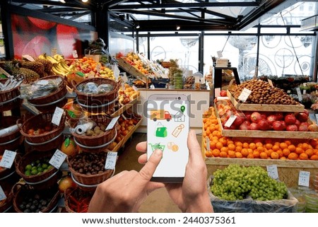 Buy fruits and vegetables via smartphone, home delivery.