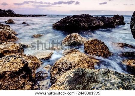 Long Exposure Picture of the Sea Coast in Tenerife