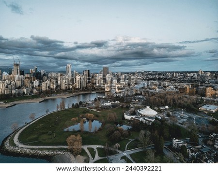 Aerial shot of Downtown Vancouver, Canada