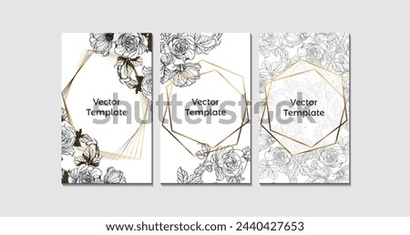 Floral date template. Floral cover template.
