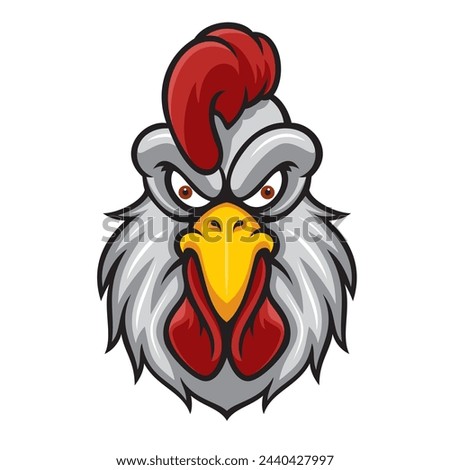 chicken mascot vector art illustration design