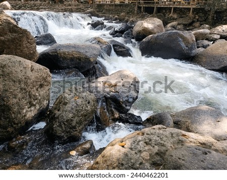landscape view of waterfall in summer season, Nakhon Nayok Province, Thailand