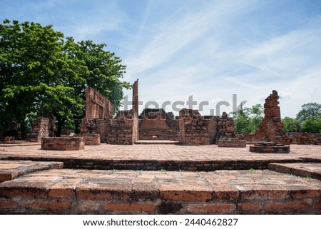 Wat Mahathat ancient at historical park at Ayutthaya Historical Park, Phra Nakhon Si Ayutthaya Province, Thailand