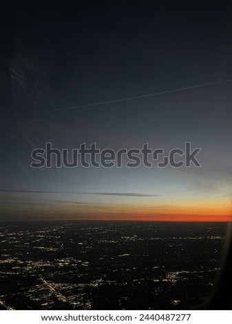 Atlanta sky view from airplane