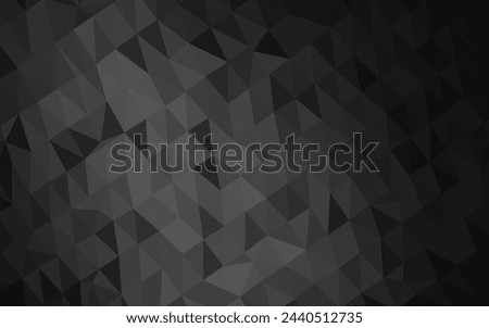 Dark Silver, Gray vector shining triangular template. Geometric illustration in Origami style with gradient. Template for a cell phone background.
