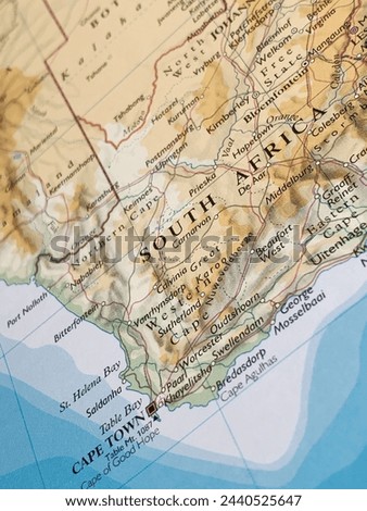 Map of South Africa, world tourism, travel destination, world politics, trade and economy