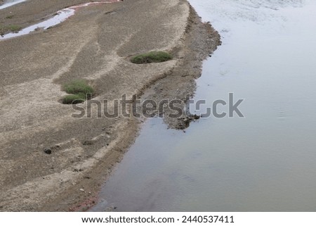 Sand flows along with Indian mountain river water in the territory of Bangladesh.
