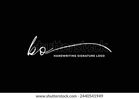 BO Hand drawn Calligraphy lettering Vector. BO letter real estate, beauty, photography letter logo design.