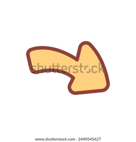 vector realistic hand drawn arrow on white background