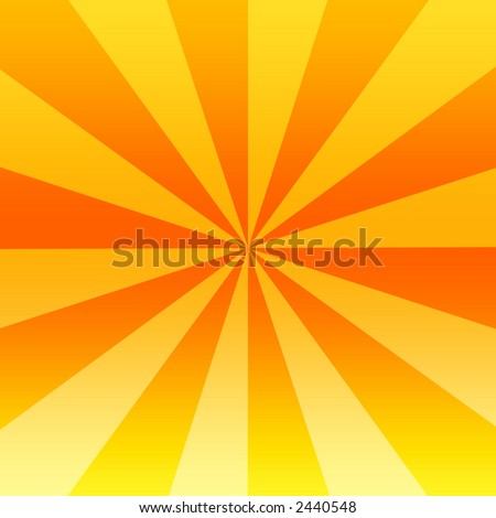 Orange Rays Shining From The Centre To The Outside, Illustration Background