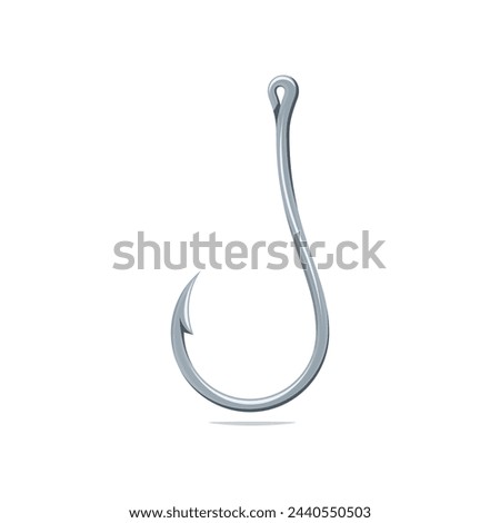 Fishing hook vector isolated on white background.