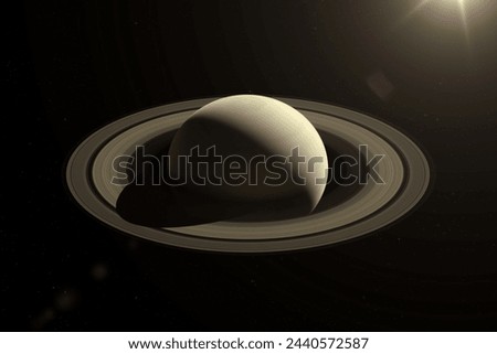 
Saturn on a starry background. View of Saturn - planet gas-giant of the solar system. This image elements furnished by NASA.