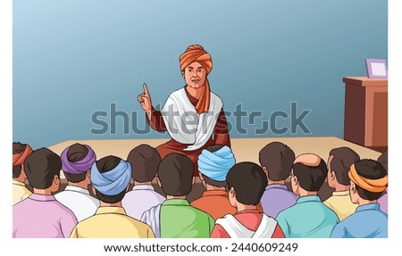 Teacher Teaching to his students