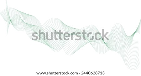 white background illustration with green curve pattern