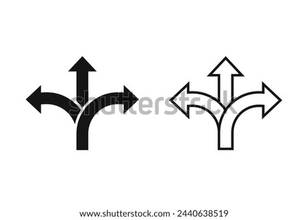 Way vector icon. Arrow icon set. Arrow illustration sign. Royalty-Free Stock Photo #2440638519