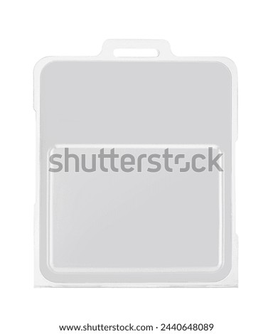 Mockup White Product Package Box Blister isolated on white Royalty-Free Stock Photo #2440648089