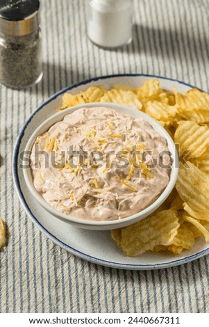 Homemade Taco Boat Dip Appetizer with Potato Chips