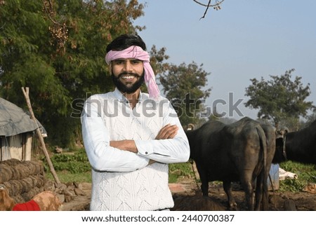 Portrait of an Indian people at agriculture field
