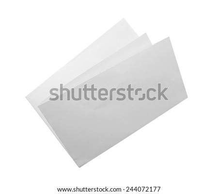 folded paper on white background