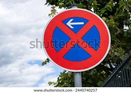 No parking sign in a city zone