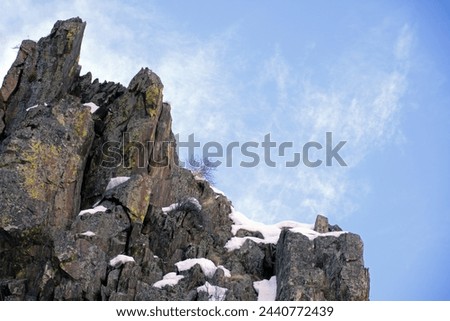 Jagged Rocky Peak Formations Colorado Mountains Royalty-Free Stock Photo #2440772439