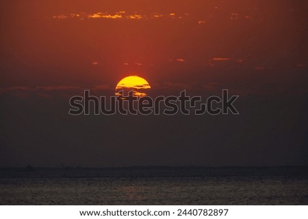 The ultimate sunset on the beach