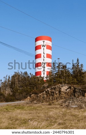 Twillingate water tower, Newfoundland, Canada Royalty-Free Stock Photo #2440796301